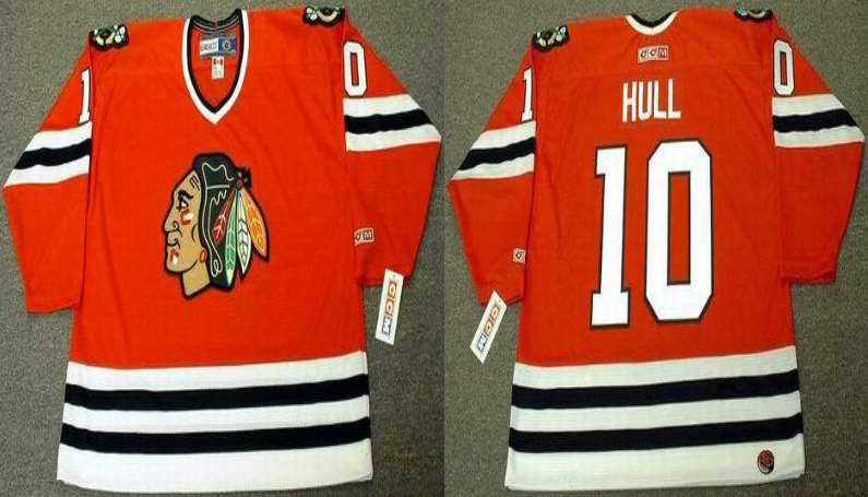 2019 Men Chicago Blackhawks 10 hull red style 2 CCM NHL jerseys